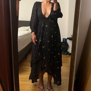 Great condition Farm Rio Rooster Wrap Dress